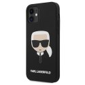 Karl Lagerfeld KLHCP12SSLKHBK iPhone 12 mini 5,4" czarny/black hardcase Silicone Karl`s Head