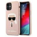 Karl Lagerfeld KLHCP12SSLKHLP iPhone 12 mini 5,4" jasnoróżowy/light pink hardcase Silicone Karl`s Head