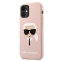 Karl Lagerfeld KLHCP12SSLKHLP iPhone 12 mini 5,4" jasnoróżowy/light pink hardcase Silicone Karl`s Head