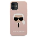 Karl Lagerfeld KLHCP12SSLKHLP iPhone 12 mini 5,4" jasnoróżowy/light pink hardcase Silicone Karl`s Head