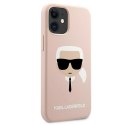 Karl Lagerfeld KLHCP12SSLKHLP iPhone 12 mini 5,4" jasnoróżowy/light pink hardcase Silicone Karl`s Head