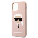 Karl Lagerfeld KLHCP12SSLKHLP iPhone 12 mini 5,4" jasnoróżowy/light pink hardcase Silicone Karl`s Head