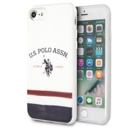 US Polo USHCI8PCSTRB iPhone 7/8/SE 2020 / SE 2022 biały/white Tricolor Pattern Collection