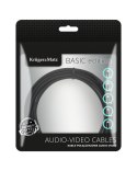 Kabel jack 3.5 wtyk stereo - 3.5 gniazdo stereo 1m Kruger&Matz Basic KM1229