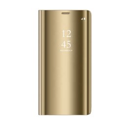 Etui Smart Clear View do Samsung Galaxy A14 4G / A14 5G złote