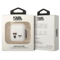 Karl Lagerfeld KLACA2SILKCW AirPods 1/2 cover biały/white Silicone Karl & Choupette