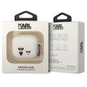 Karl Lagerfeld KLACA3SILKCW AirPods 3 cover biały/white Silicone Karl & Choupette