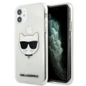 Karl Lagerfeld nakładka do iPhone 12 Mini 5,4" KLHCP12SSLFKPI jasno-różowa hard case Silicone Iconic