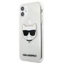 Karl Lagerfeld nakładka do iPhone 12 Mini 5,4" KLHCP12SSLFKPI jasno-różowa hard case Silicone Iconic